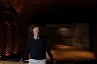 David Packard standing on the stage of the California Theatre in San Jose, September 2011